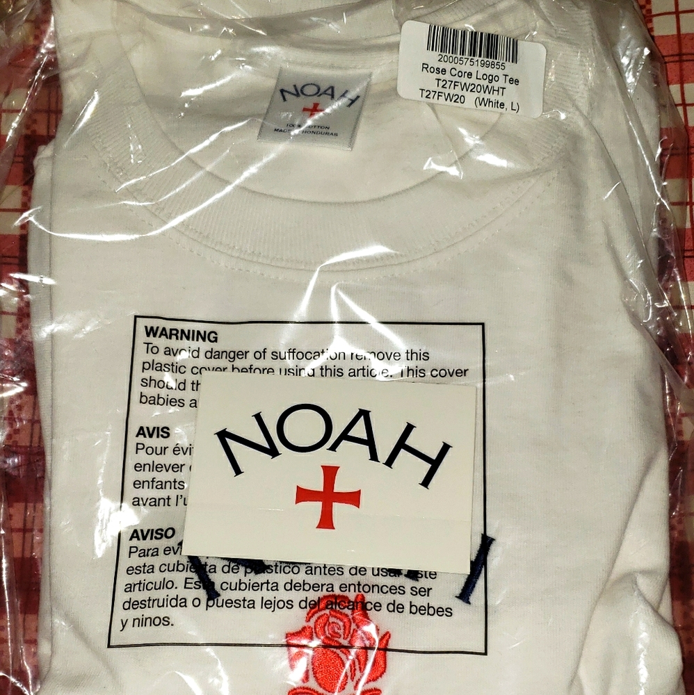 Noah NY Rose Core Logo Tee White Large